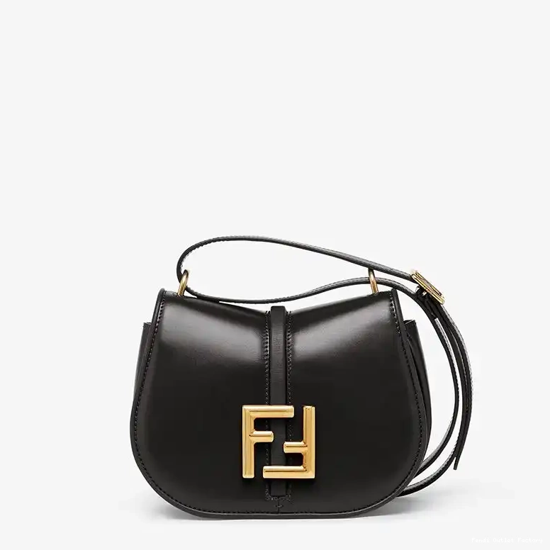 Affordable HOT Fendi C'mon Calf Bag In Mini Leather Black 0526